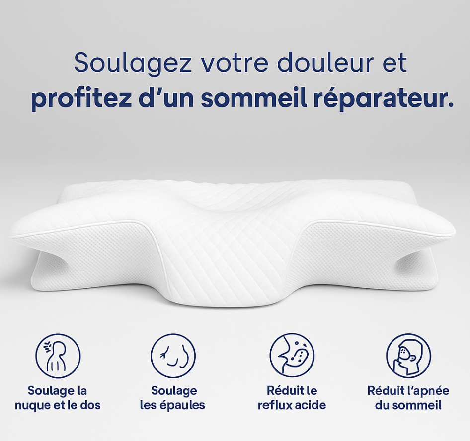 Coussin Cervical Ergonomique | ErgoNeck
