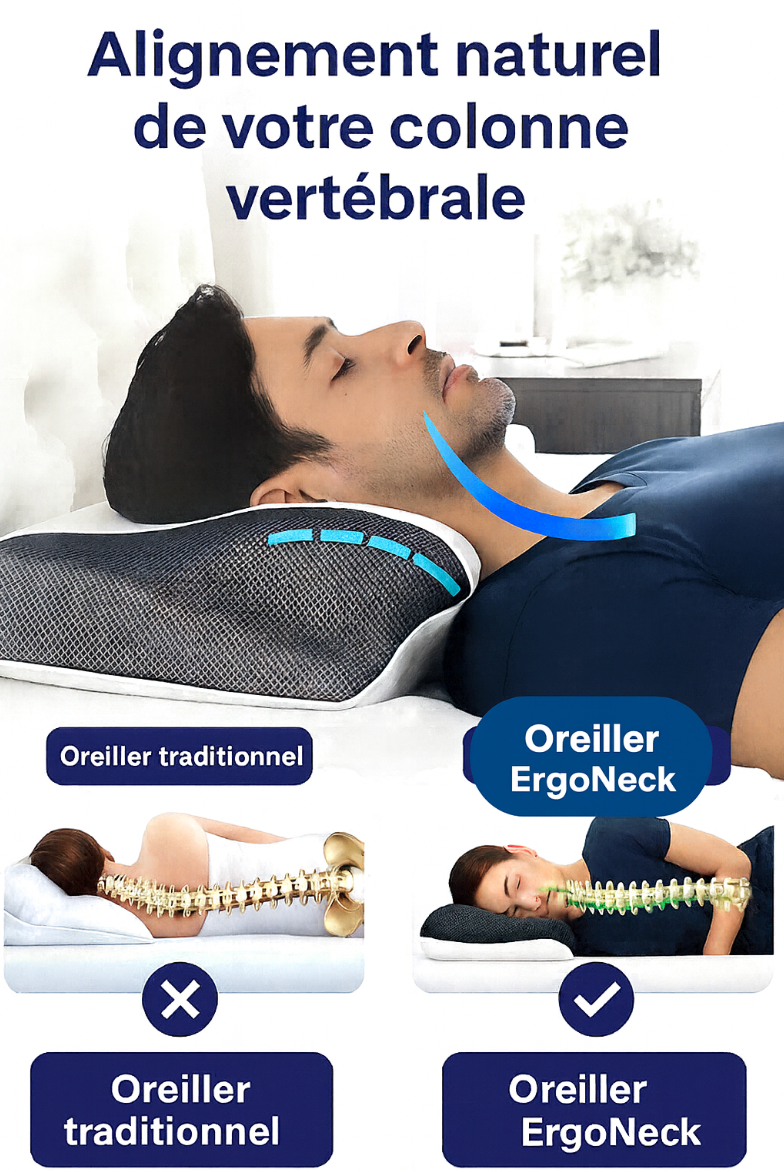 Coussin Cervical Ergonomique | ErgoNeck
