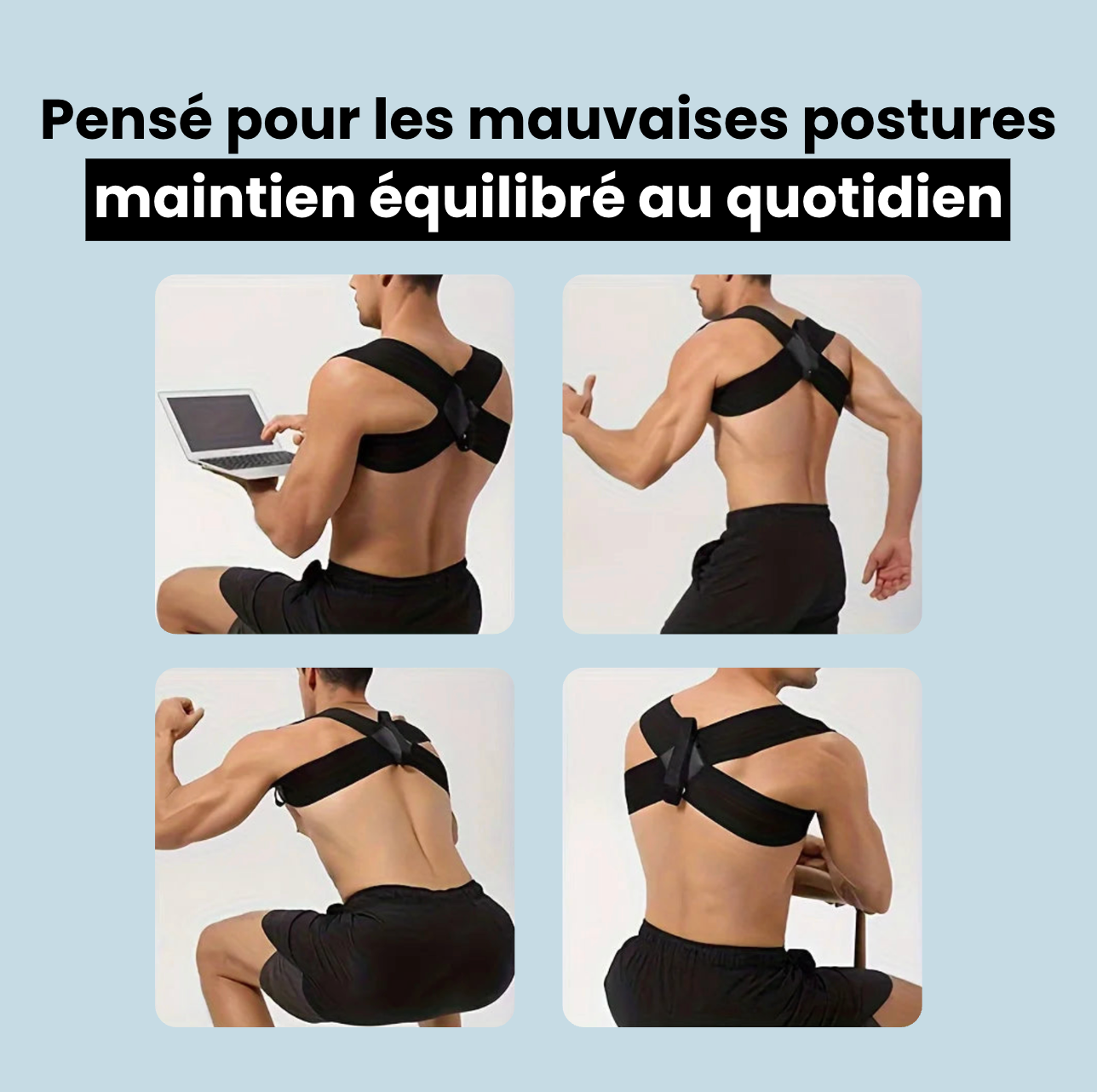 Correcteur de Posture Discret Sous les Vêtements
