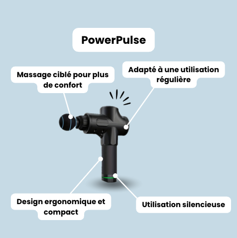 Pistolet de Massage Musculaire à Percussion | PowerPulse