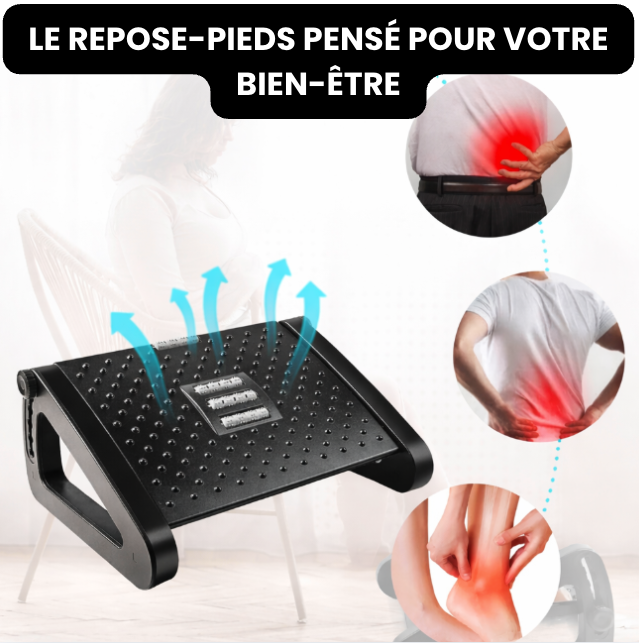 Repose-Pied de Bureau Massant | ErgoFoot Pro