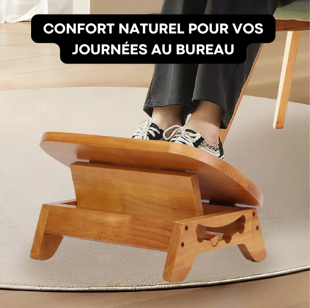 Repose-Pied de Bureau en Bois | ErgoFoot Wood
