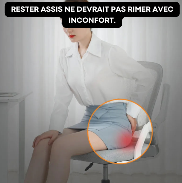 Coussin Coccyx Bureau Sciatique | CoccyDesk Pro