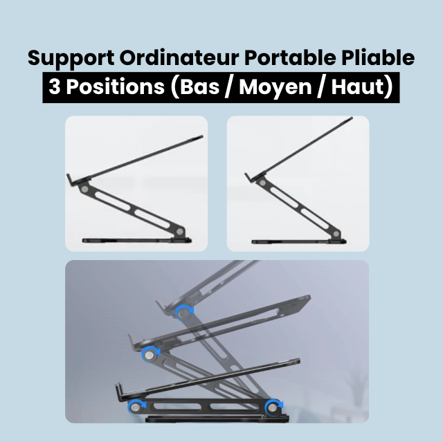 Support Ordinateur Portable Pliable Aluminium | FlexPro Stand