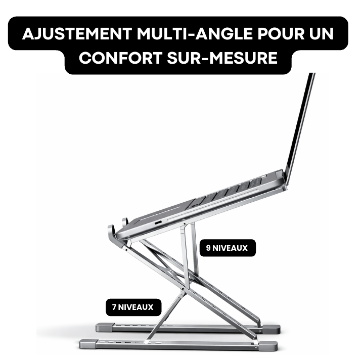 Support PC Pliable Aluminium Format Poche | FoldDesk