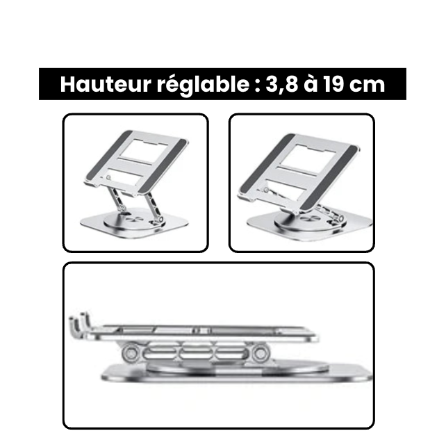 Support Ordinateur Portable Rotatif 360° | RotateLift