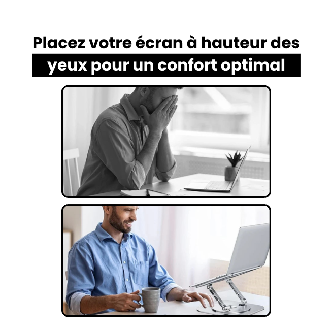 Support Ordinateur Portable Rotatif 360° | RotateLift