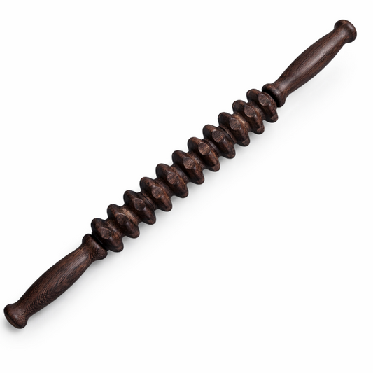 Bâton de Massage Musculaire en Bois | MuscleWood Pro