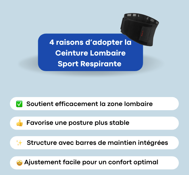Ceinture Lombaire Sport Respirante | LumboSport Pro