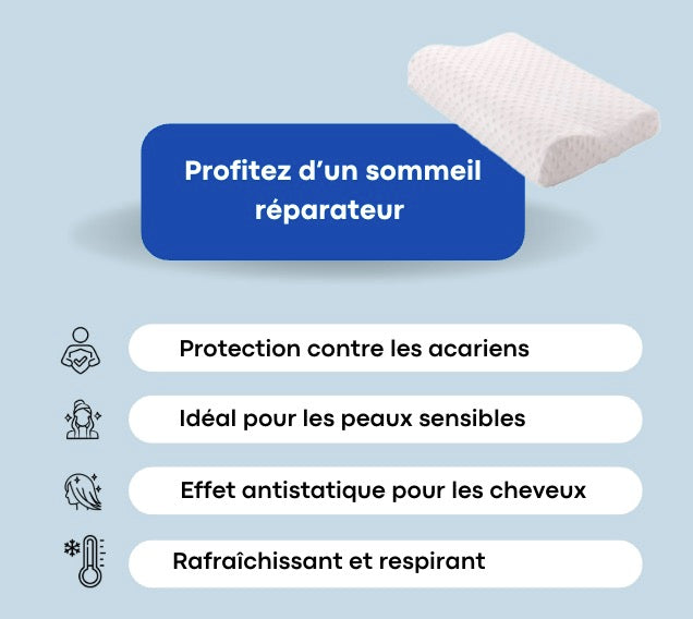 Coussin Cervical Mémoire de Forme | CerviMemory Pro