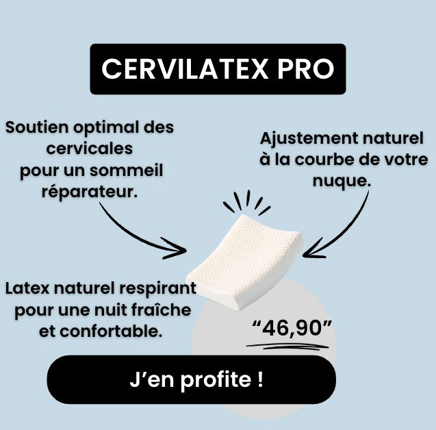 Coussin Cervical Latex Naturel | CerviLatex Pro