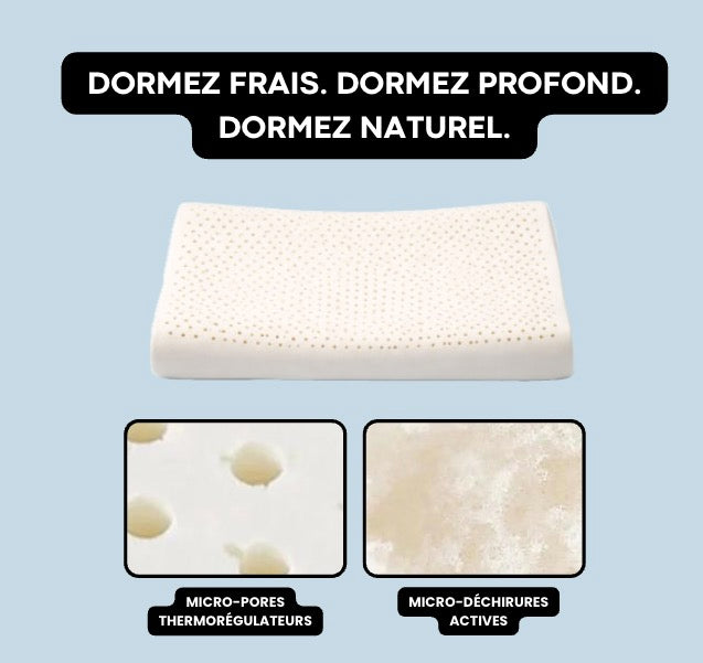 Coussin Cervical Latex Naturel | CerviLatex Pro
