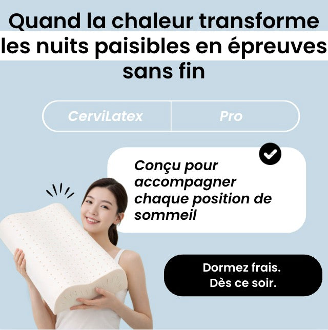 Coussin Cervical Latex Naturel | CerviLatex Pro