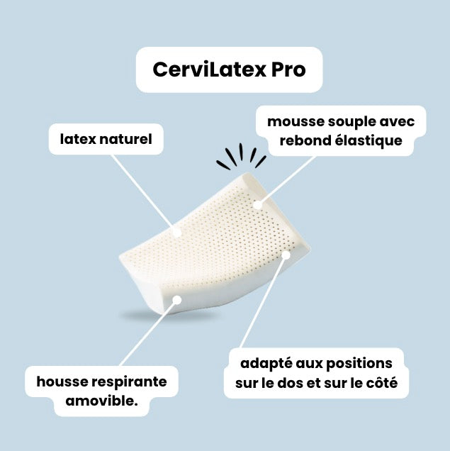Coussin Cervical Latex Naturel | CerviLatex Pro