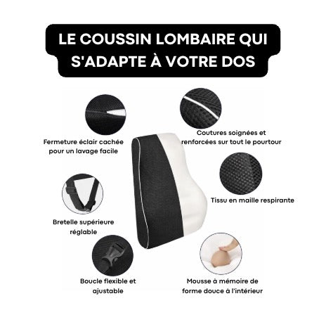 Coussin À Mémoire De Forme Pour Le Dos | MemoryBack