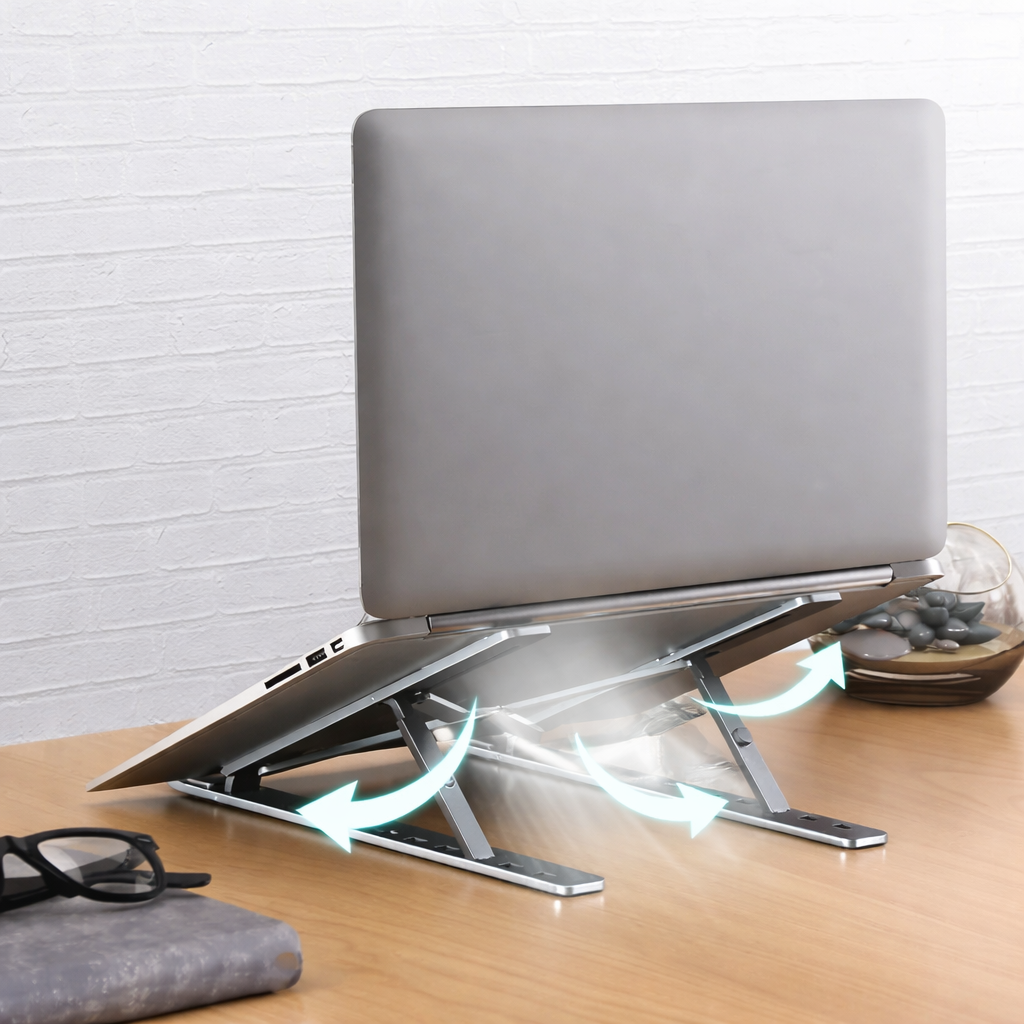 Support PC Pliable Aluminium Format Poche | FoldDesk