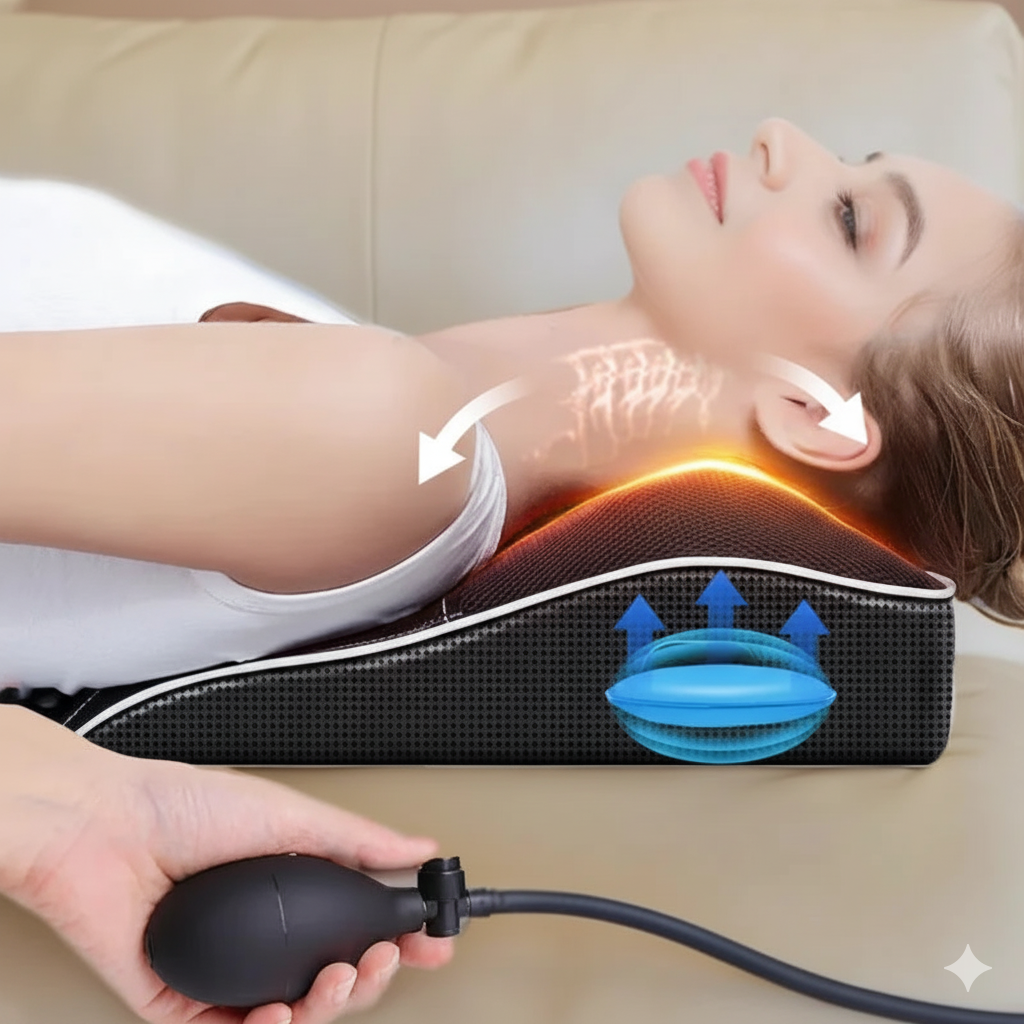 Coussin Massant Chauffant Dos et Cervicales | SpineFlow