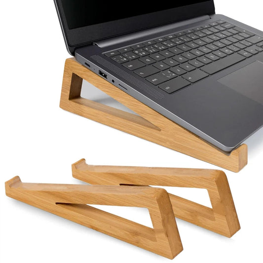 Support Ordinateur Portable en Bois Ergonomique | WoodLift Pro